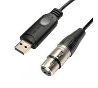 DSD TECH SH-RS09B USB to DMX Cable Support Freestyler QLC and Pi Open Lighting(3M/10FT)