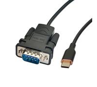 DSD TECH SH-RS232M USB-C to RS232 DB9 Serial Cable with FTDI Chip for Windows Linux Mac
