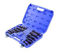 DSD TOOLS 12Pcs Magnetic Screwdriver Set, 6 Size Heavy Duty Chrome Vanadium Steel Screwdriver 6 Flat & 6 Cross Head Screwdriver with Non-Slip Grip for Repair Home Improvement Craft - with Tool Case