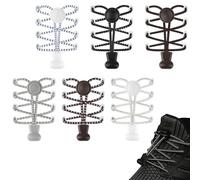 dsDAEDK 6 Pairs Elastic Shoelaces, 100 cm No Tie Shoelaces, Quick Release Shoelaces with Replacement Spring Buckle and End Clip, Rubber Shoelaces without Tying for Adults and Children, multicoloured,