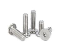 DSDBDNN 1/50pc CM M1.6 M2 .5 M3 M4 M5 M6 M8 M10 M12 304 Stainless Steel Hex Hexagon Socket Ultra Thin Super Flat Wafer Head Screw Bolt(35mm,20pcs M5)