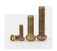 DSDBDNN 10-30pcs M2 .5 M3 M4 M5 M6 Solid Brass Copper Half Round Pan Head Mushroom Slotted Drive Machine Screw Bolt GB67(M6x25mm-10pcs)