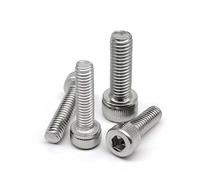 DSDBDNN 10/50pcs M1.4 .6 M2 .5 M3 M4 M5 Small Micro 304 A2 Stainless Steel Allen Hexagon Hex Socket Head Cap Bolt Screw(20mm,50pcs M2.5)