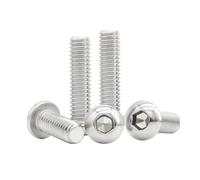 DSDBDNN 2# 4# 6# 8# 10# To 3/8-16 US UK Thread 304 Stainless Steel Allen Hex Hexagon Socket Button Round Head Screw Bolt(1-3l4,5pcs 5l16-18)