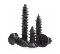 DSDBDNN 50/200pcs KA M1 .2 1.4 .7 M2.3 .6 M3 .5 M4 Black Mini Small Cross Phillips Flat Countersunk Head Self-tapping Wood Screw(3mm,200pcs M1.7)