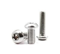 DSDBDNN M1.6 M2 .5 M3 M4 M5 M6 M8 304 Stainless Steel Hex Hexagon Socket Button Round Head Screw Bolt L= 3-100mm(8mm,M5 10pcs)