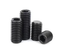 DSDBDNN M1.6 M2 .5 M3 M4 M5 M6 M8 M10 M12M14 M16 Black 12.9 Steel Allen Head Hex Hexagon Socket Flat Point Set Screw Grub Bolt(60mm,10pcs M8)