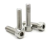DSDBDNN M1.6 M2 M3 M4 M5 M6 M8 No Knurled 304 A2-70 Stainless Steel Hexagon Hex Socket Cylinder Cap Head Screw Bolt DIN912(45mm,M6 (10pcs))