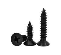 DSDBDNN M1 M2 M3 M4 M5 Black Phillips Self Tapping Screw Cross Conuntersunk Flat Head Carbon Steel Electronic Drywall Screws Woodworking(16mm,M5(10Pcs))