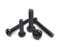 DSDBDNN M2 .5 M3 M4 M5 M6 M8 Black-zinc Plated 304 A2-70 Stainless Steel Six-Lobe Torx Pan Round Button Head Screw Bolt(22mm,10pcs M4)