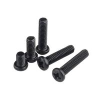 DSDBDNN Round Head Cross Screw Black M1.2 .4 .7 M2 .5 M3 M4 Electronic Small Size Recessed Pan Head Phillips Screws DIN7985 GB818(14mm,M3 X 50pcs)