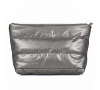 DSDFIDn Puffy Small Makeup Bag for Women Cosmetic Bag Makeup Pouch for Purse Puffy Toiletry Organizer Bags, hgl-silver grey