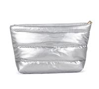 DSDFIDn Puffy Small Makeup Bag for Women Cosmetic Bag Makeup Pouch for Purse Puffy Toiletry Organizer Bags, hgl-silver