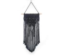 DSDGVDFBV Black, 1Pcs Macrame Wall Hanging Decoration, Woven Wall Hanging Boho Chic Cotton Handmade Tapestry And Door Curtain Decor Apartment