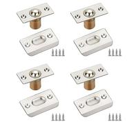 Dsdhuf 4 Pack Door Ball Catches for Interior Doors Dual Adjustable Ball Bearing Catch Silver