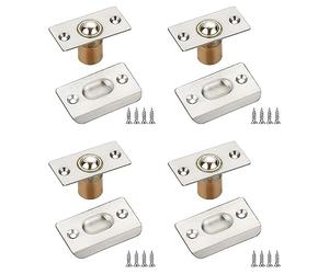 Dsdhuf 4 Pack Door Ball Catches for Interior Doors Dual Adjustable Ball Bearing Catch Silver