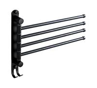 Dsdhuf Bath Towel Rack Swivel Towel Rack Bathroom Swing Arm Towel Bar Wall Mounted Clothes Hanger 4 Strokes