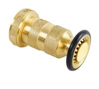 Dsdhuf Fire Hose Nozzle 1-1/2 Inch NPSH/NPT Fire Hose Nozzle 100 Psi 75 Gpm Brass Fire Equipment Jet Fog Sprays Nozzle