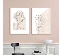 dsdsgog Contemporary Abstract Line Drawing Art Prints Modern Wall Art Canvas Paintings Nordic Minimalist Posters Home Wall Decor 60x80cmx2 Frameless