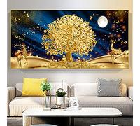 dsdsgog Golden Tree of Life Canvas Painting Nordic Money Tree Posters and Prints Wall Art Pictures for Living Room Bedside Decor 30x60cm Frameless