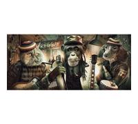 dsdsgog Modern HipHop Monkey Smoking Animal Music Big Poster Canvas Wall Art Picture and Prints Painting for Children's Room Decor 40x80cm Frameless