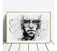 dsdsgog Nordic Canvas Art Posters and Prints Painting, Black White Line Portrait Wall Pictures for Home Decoration, Wall Decor 70x100cm Frameless