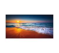 dsdsgog Ocean Painting Beach Pictures Beautiful Sunrise over the Sea Print on Canvas Wall Art 60x120cm Frameless