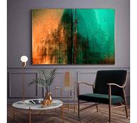 dsdsgog The Clash Of Abstract Orange Green Cool And Warm Tones Posters and Prints Canvas Painting for Living Room Decor Wall Art 60x90cm Frameless
