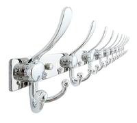 Dseap Coat Rack Wall Mount 94cm, Heavy Duty 2.5mm Base vs Flimsy 1mm, Double-Thick Solid Anti-Snap Hooks, Stainless Steel 10-Hook Hanger for Closet Entryway, Chromed