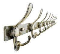 Dseap Coat Rack Wall Mount 94cm, Heavy Duty 2.5mm Base vs Flimsy 1mm, Double-Thick Solid Anti-Snap Hooks, Stainless Steel 10-Hook Hanger for Closet Entryway, Bronze