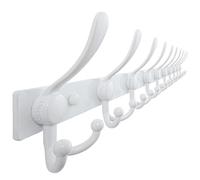 Dseap Coat Rack Wall Mount 94cm, Heavy Duty 2.5mm Base vs Flimsy 1mm, Double-Thick Solid Anti-Snap Hooks, Stainless Steel 10-Hook Hanger for Closet Entryway, White