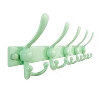Dseap Coat Rack Wall Mount, Heavy Duty 2.5mm Base vs Flimsy 1mm, Double-Thick Solid Anti-Snap Hooks, Stainless Steel Hanger Organizer for Clothes Hat Entryway Closet Mudroom, Green