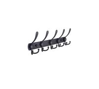 Dseap Coat Rack Wall Mounted - 5 Tri Hooks, Heavy Duty, Stainless Steel, Metal Coat Hook Rail for Coat Hat Towel Purse Robes Mudroom Bathroom