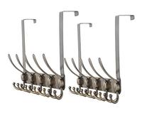 Dseap Over The Door Hook Hanger - 5 Tri Hooks, Heavy Duty Over The Door Towel Rack Coat Rack for Clothes Hat Towel, Bronze, 2 Packs