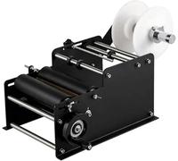 DSeenLeap Manual Round Bottle Labeling Machine, Transparent Labeling Machine Manual of Small and Simple Label for Bottle Metal Bottle