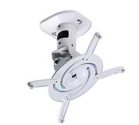 DSeenLeap Projector Mount D-mount Universal Full Motion Tilt Swivel Aluminum Projector Ceiling Mounted Bracket Rack 13.6kg Ceiling Mount with Tray (White)