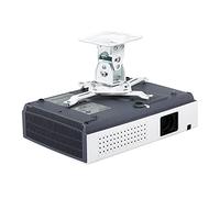 DSeenLeap Projector Mount Projector Mount Projector Ceiling Mount Bracket with Adjustable Extendable Arms Rotating Swivel Tilt and Low Profile Mount White Ceiling Mount with Tray