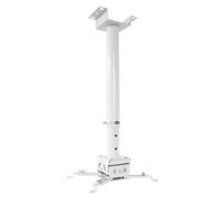 DSeenLeap Projector Mount Universal Projector Ceiling Mount or Wall Mount Bracket Holder for Most Projectors +-15° Tilt - 360° Rotatable - Height Adjustable Ceiling Mount (Blanc 35 50cm)