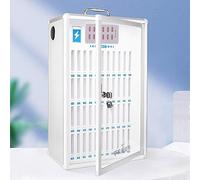 DSeenLeap Rechargeable Mobile Phone Charging Cabinet, Wall-mounted Cell Mobile Phone Organizer w/USB Charging Ports & Lock, Multi Compartment Mobile Phone Storage Box,36 slots