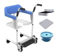 DSeenLeap Steel Transport Wheelchair,Patient Transfer Lift, Wheelchair Belt Safety Medical Lifting,Nursing Device For Bathing Home Commode