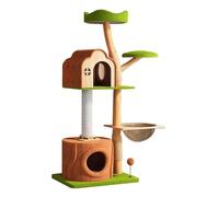 Dsejynxx cat scratcher post Cat Tree, 140cm Cat Tower for Indoor Cats, Cat Climbing Frame with Cat Paw Perches, Cozy Condos, Heart-Shaped Platform,Scratching Posts(Color:a,Size:)