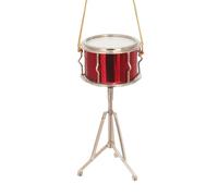 Dselvgvu 3.74" String Miniature Snare Drum Hanging Ornament Mini Musical Instrument Replica Music Birthday Gifts Holiday Tree Home Decoration Display Ornament Model (Red, 3.74" Snare Drum)