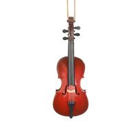 Dselvgvu 4.69" Wooden String Miniature Cello Hanging Ornament Mini Musical Instrument Cello Replica Music Christmas Birthday Gifts Holiday Tree Home Decoration Display Ornament Model (4.69" Cello)