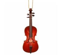 Dselvgvu 4.69" Wooden String Miniature Cello Hanging Ornament Mini Musical Instrument Replica Christmas Gifts Holiday Tree Home Decoration Display Ornament Model (4.69" Cello)