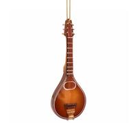 Dselvgvu 4.69" Wooden String Miniature Mandolin Hanging Ornament Mini Musical Instrument Replica Music Birthday Gifts Holiday Tree Home Decoration Display Ornament Model (4.69" Mandolin)