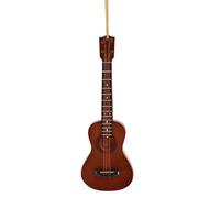 Dselvgvu 5.51" Wooden String Miniature Ukulele Hanging Ornament Mini Musical Instrument Replica Christmas Gifts Holiday Tree Home Decoration Display Ornament Model (Brown, 5.51" Ukulele)