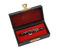 Dselvgvu Miniature Musical Instrument Fashion Lapel Pin Mini Musical Instrument Brooch Model with Red Velvet Lined Instrument Case Christmas Birthday Gifts Decoration and Ornament for Men and Women