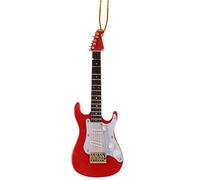 Dselvgvu Wooden String Miniature Electric Guitar Hanging Ornament Mini Musical Instrument Replica Holiday Tree Home Decoration Display Ornament (5.49" Electric Guitar)