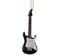 Dselvgvu Wooden String Miniature Electric Guitar Hanging Ornament Mini Musical Instrument Replica Holiday Tree Home Decoration Display Ornament (5.49" Electric Guitar)
