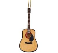 Dselvgvu Wooden String Miniature Guitar Hanging Ornament Mini Musical Instrument Replica Holiday Tree Home Decoration Display Ornament (5.12" Acoustic Guitar)